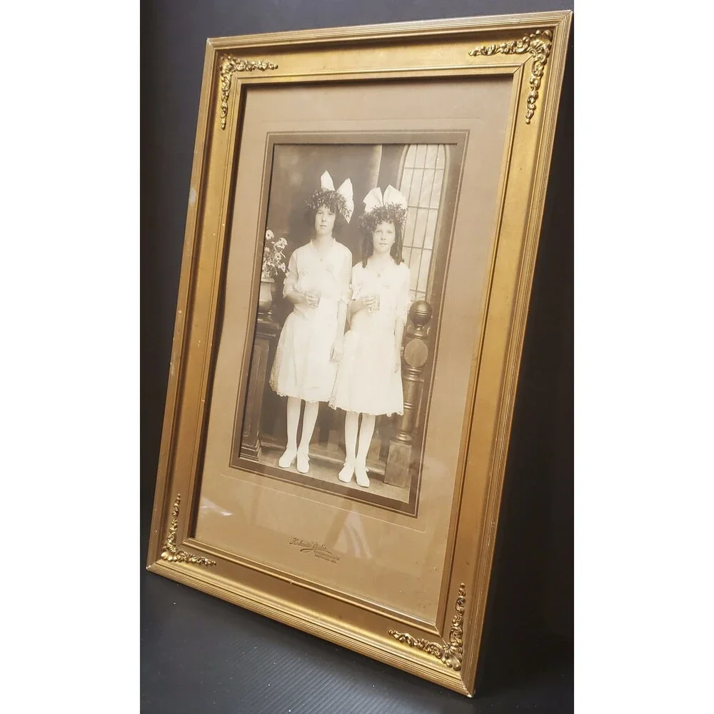 Antique 1920 ephemera Portrait Photograph Framed Kirkness Studio Baltimore MD